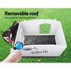 DSZ Dog House Outdoor Dog House, Waterproof Plastic Kennel Large, Grey