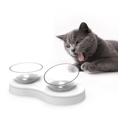 Elspet Pet Feeder Elspet Adjustable Double Raised Cat Bowl