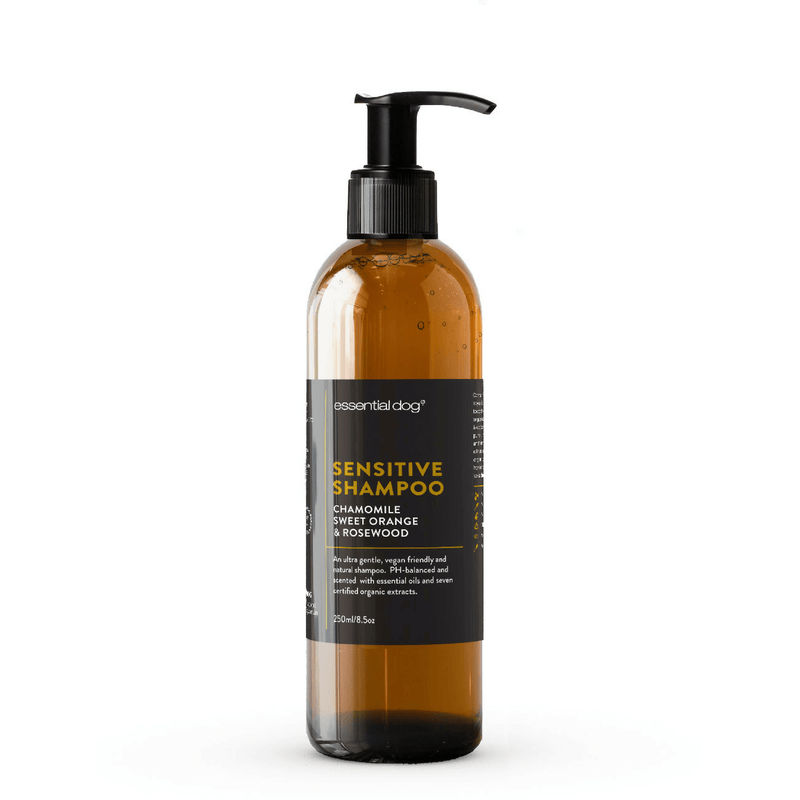 Essential Dog Pet Grooming 250ml Sensitive Dog Shampoo, Chamomile, Sweet Orange & Rosewood
