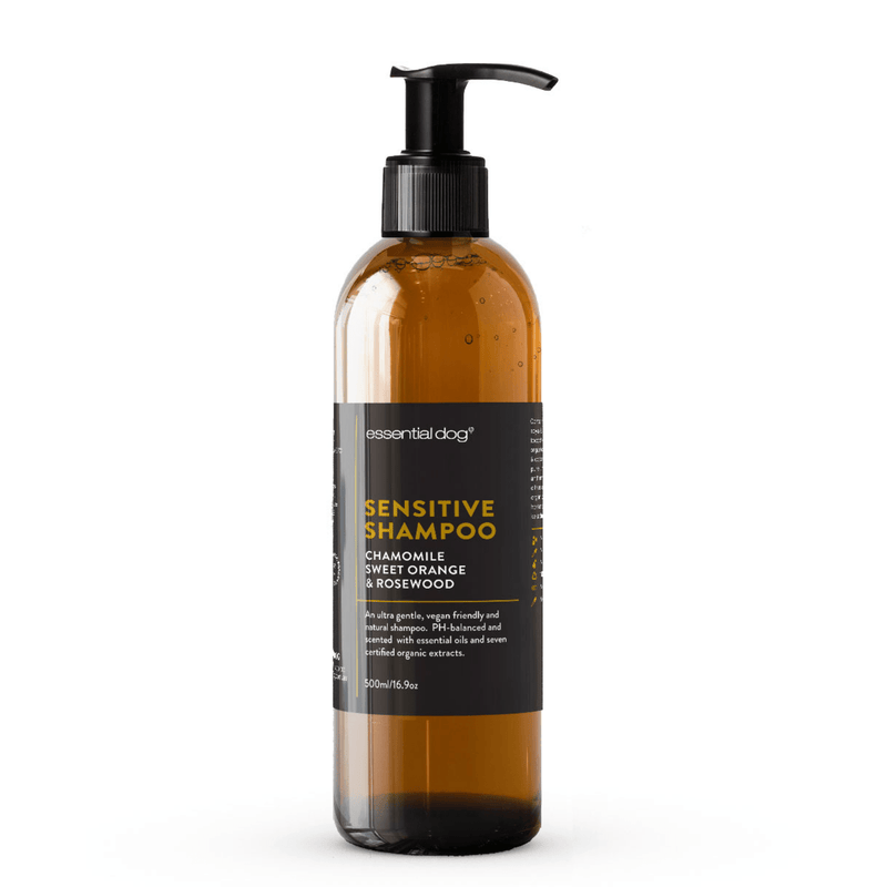 Essential Dog Pet Grooming 500ml Sensitive Dog Shampoo, Chamomile, Sweet Orange & Rosewood