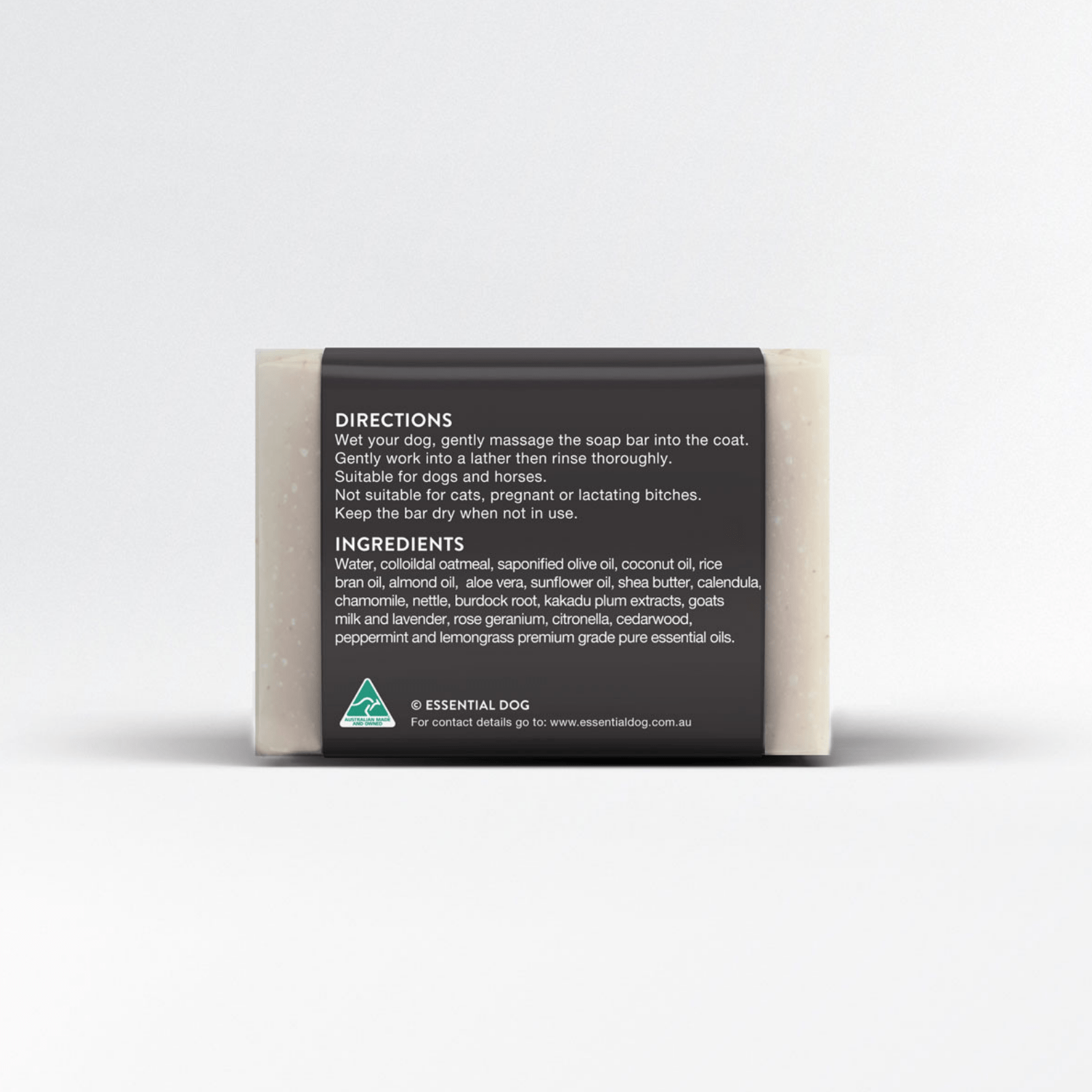 Essential Dog Pet Grooming Essential Dog Sensitive Dog Shampoo Bar, Oatmeal, Lavender & Geranium