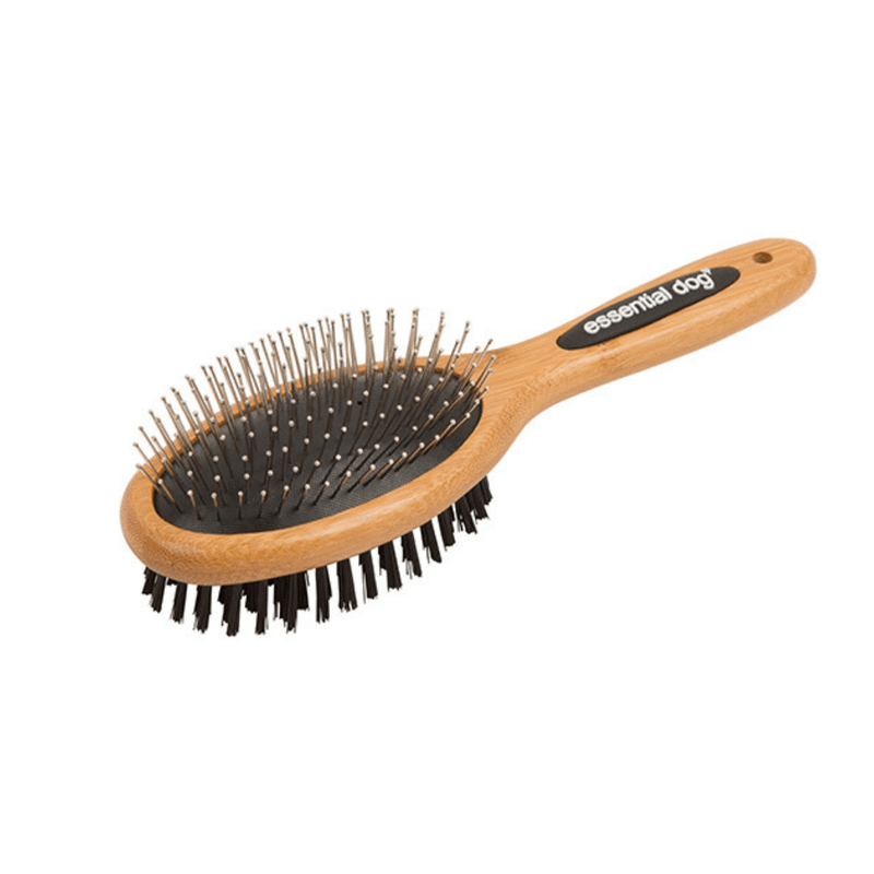 Essential Dog Pet Grooming Natural Bamboo Two-Sided Pet Brush