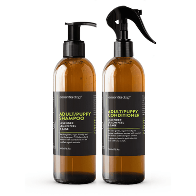 Essential Dog Pet Grooming Natural Dog Shampoo & Conditioner Value Pack (Adult/ Puppy) 2x500ml