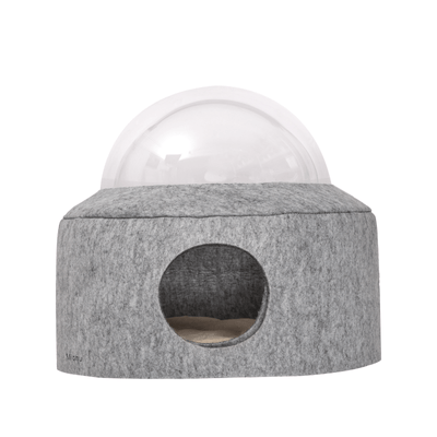 Furrytail Cat Bed Michu Space Capsule Designer Cat Bed, Grey