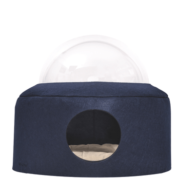 Furrytail Cat Bed Michu Space Capsule Designer Cat Bed, Navy Blue