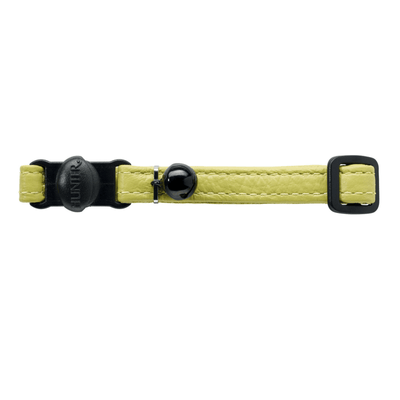 Hunter International Cat Collar Linden Green Hunter Premium Capri Designer Leather Cat Collar