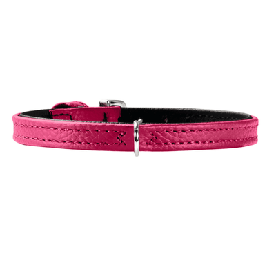 Hunter International Dog Collar 21(13.5-17.5cm) / Pink/Black Hunter Tiny Petit Leather Dog Collar, Small Breeds