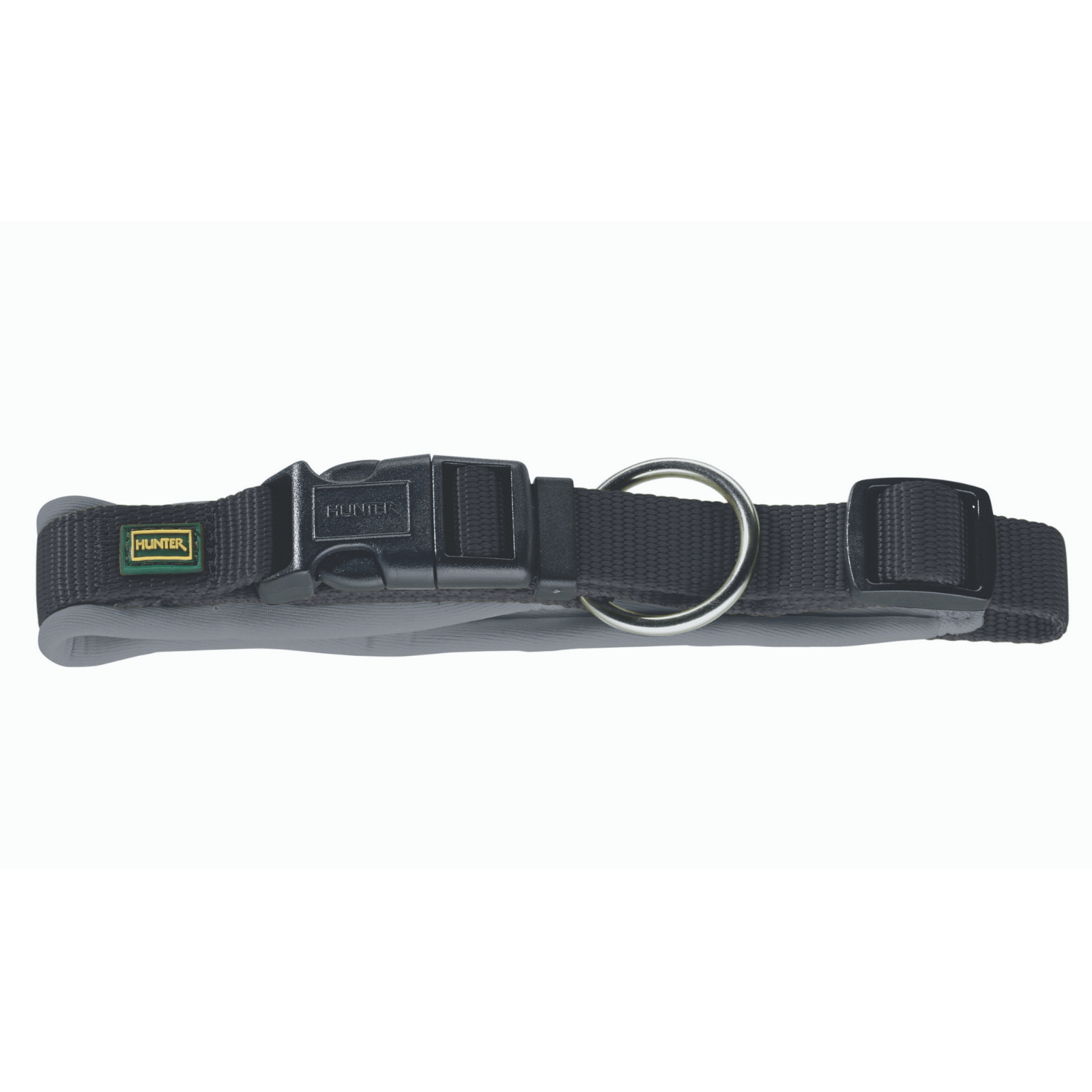 Hunter International Dog Collar 30 (28-30cm) / Black Hunter Neoprene Vario Plus Dog Collar Clasp Buckle