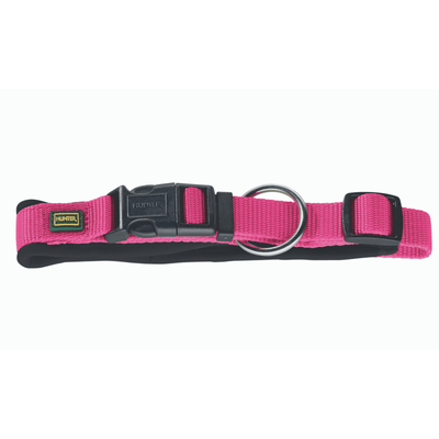 Hunter International Dog Collar 30 (28-30cm) / Pink Hunter Neoprene Vario Plus Dog Collar Clasp Buckle