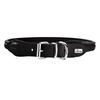 Hunter International Dog Collar Black / 40 (33-37cm) Hunter Rolled Elk Leather Dog Collar, Reduces Tangling & Irritation