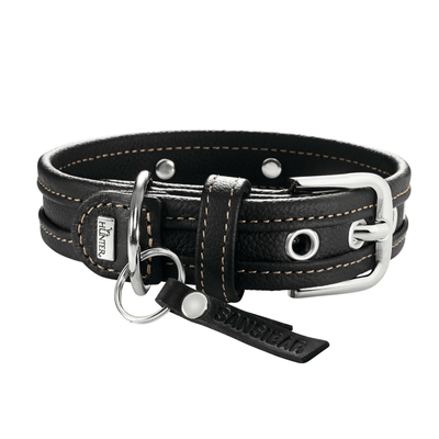 Hunter International Dog Collar Black / 45 (30-37cm) Hunter Sansibar Special Edition Leather Dog Collar