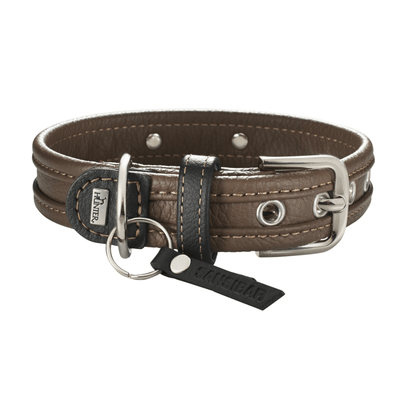 Hunter International Dog Collar Brown/Black / 45 (30-37cm) Hunter Sansibar Special Edition Leather Dog Collar