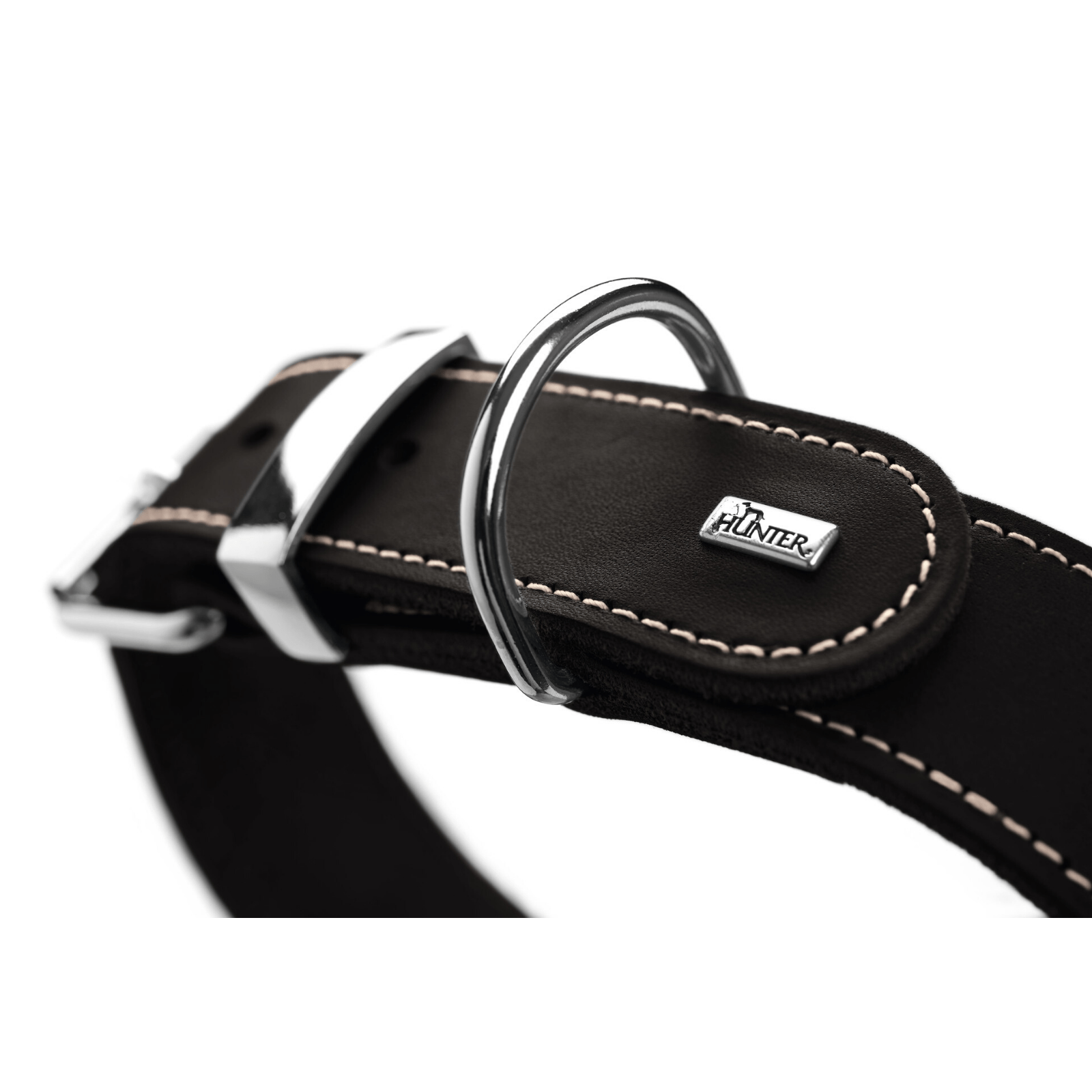 Hunter International Dog Collar Hunter Aalborg Special Leather Dog Collar, Black