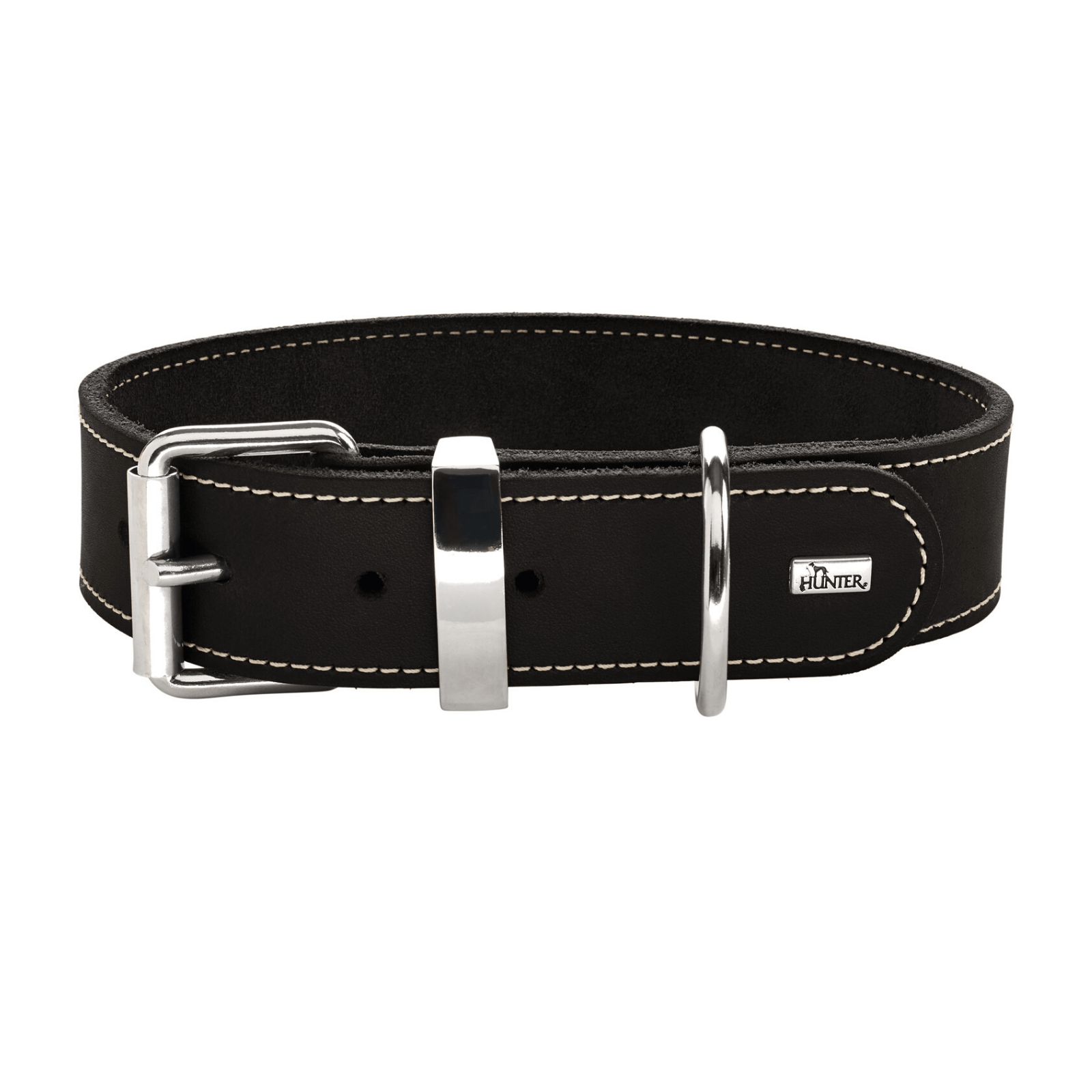 Hunter International Dog Collar Hunter Aalborg Special Leather Dog Collar, Black