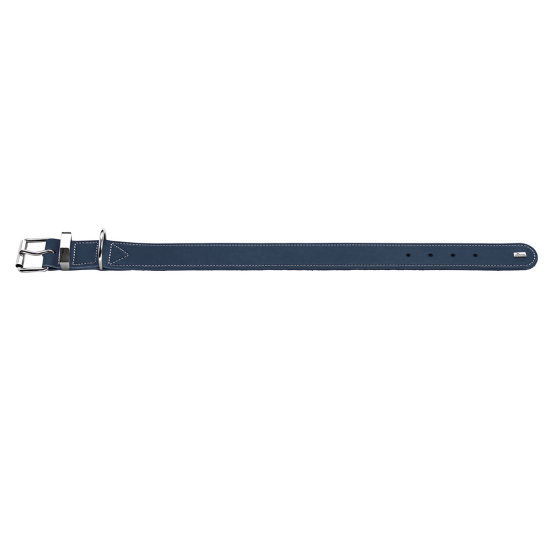 Hunter International Dog Collar Hunter Aalborg Special Leather Dog Collar, Dark Blue