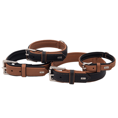 Hunter International Dog Collar Hunter Canadian Elk Leather Dog Collar, Black