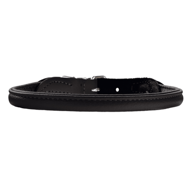 Hunter International Dog Collar Hunter Rolled Elk Leather Dog Collar, Reduces Tangling & Irritation