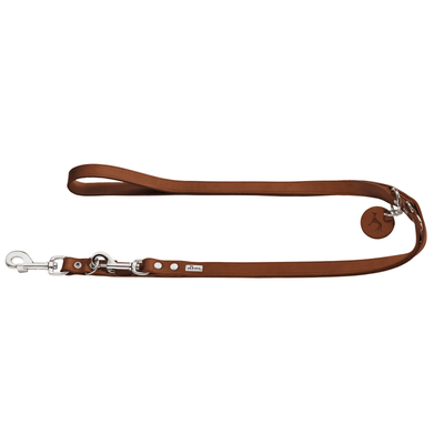 Hunter International Dog Leash Cognac / 13/200 Hunter Aalborg Leather Dog Training Lead, 3-Way Adjustable