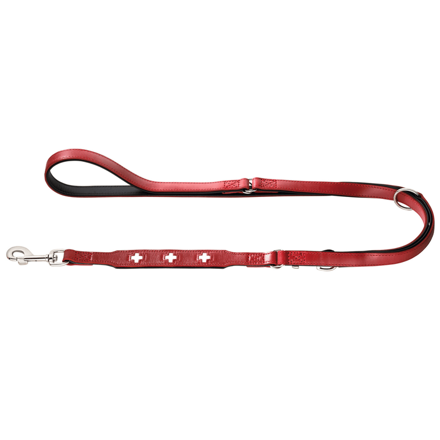 Hunter International Dog Leash Hunter Classic Swiss Leather Dog Training Lead, 3-Way Adjustable