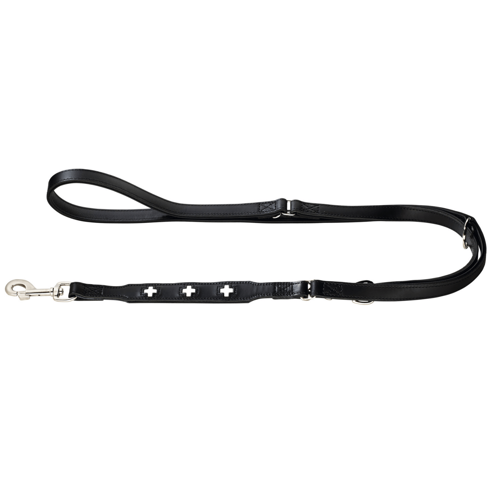 Hunter International Dog Leash Hunter Classic Swiss Leather Dog Training Lead, 3-Way Adjustable