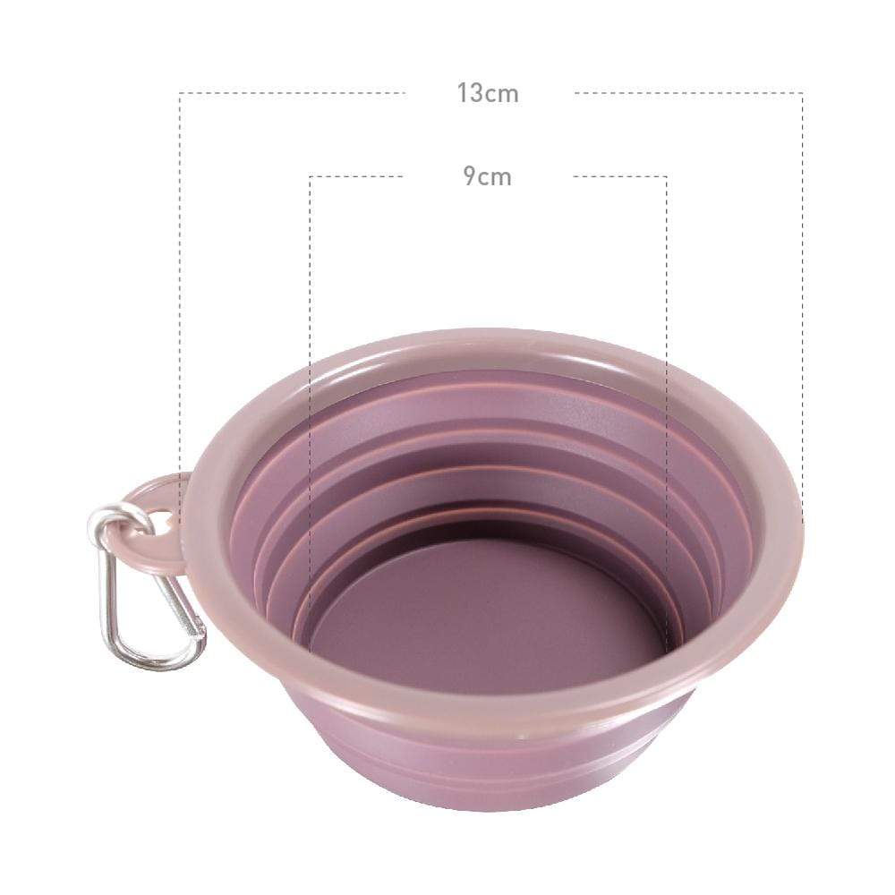 Ibiyaya Pet Bowl Ibiyaya Quick Bite Collapsible Dog Bowl, Brown