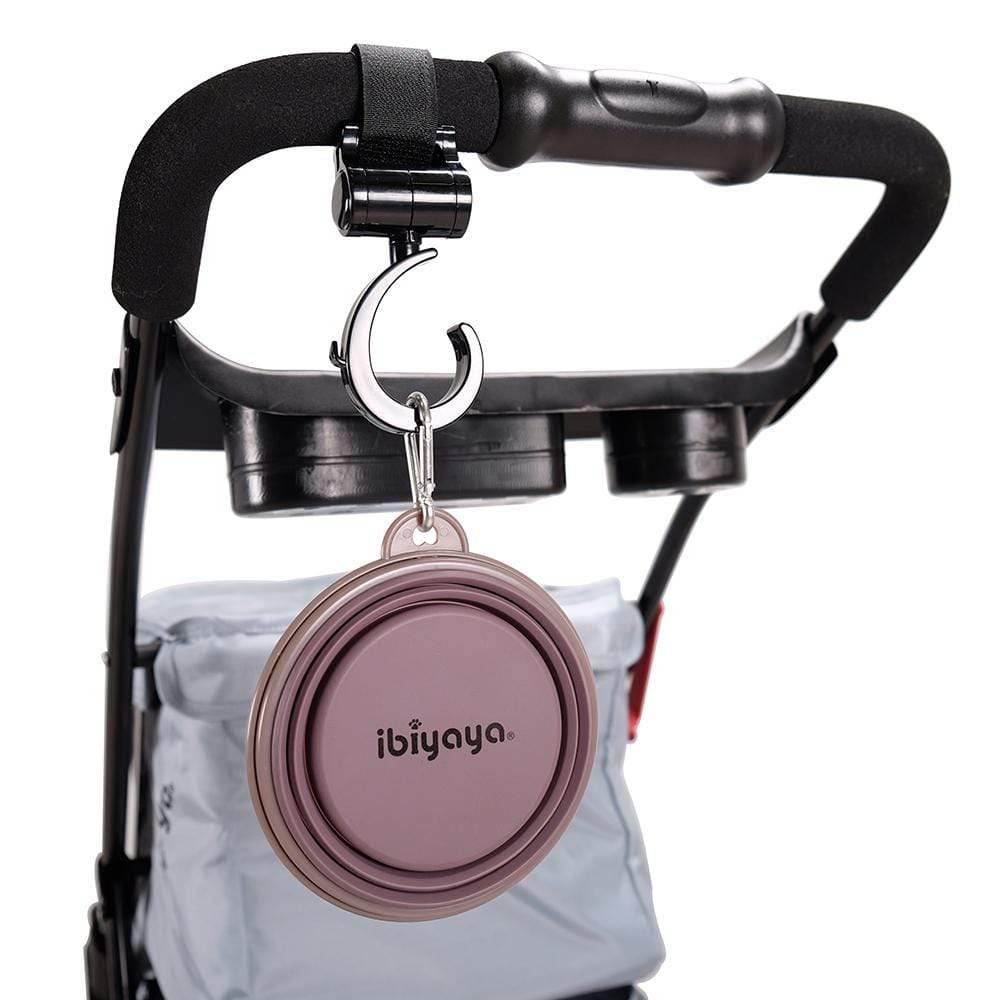 Ibiyaya Pet Bowl Ibiyaya Quick Bite Collapsible Dog Bowl, Brown