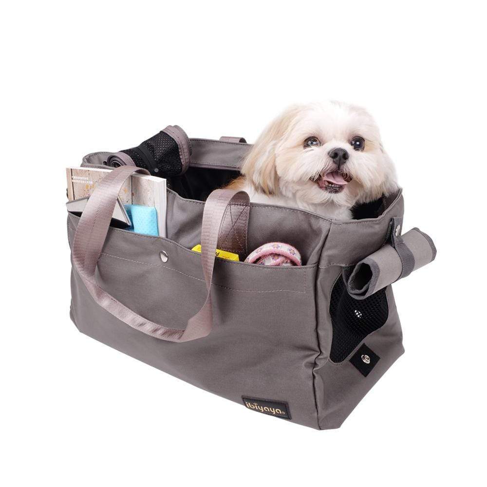 Ibiyaya Pet Carrier Ibiyaya Canvas Pet Tote Bag Soft Pet Carrier, Grey