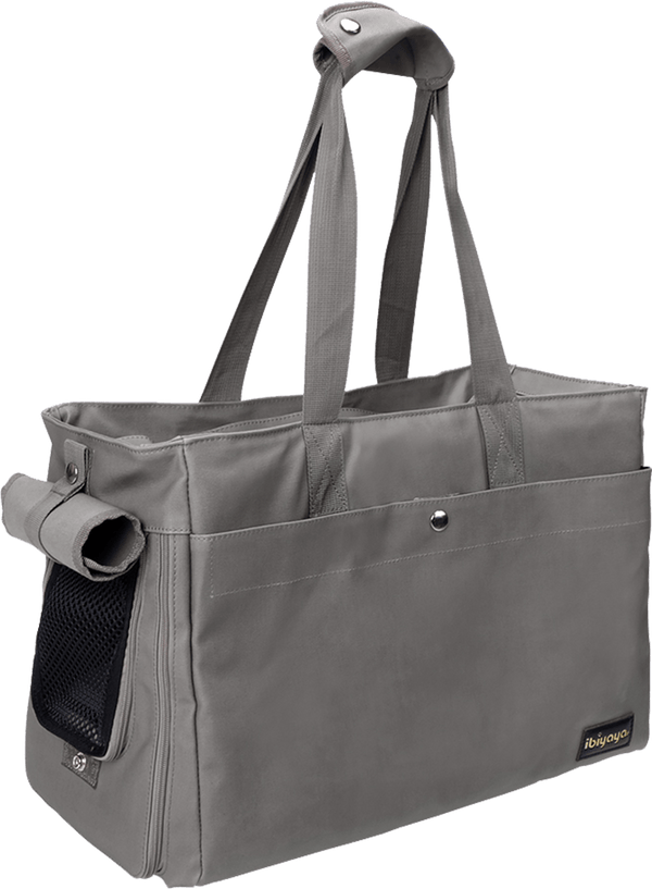 Lion-Shaped Canvas Pet Shoulder Bag — Cute Carrier For Small Cats & Dogs, Light Grey