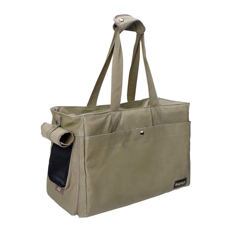 ibiyaya-canvas-pet-tote-bag-soft-pet-carrier-olive-green