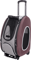 Ibiyaya Pet Carrier Ibiyaya EVA 4-in-1 Combo Pet Carrier on Wheels, Chocolate