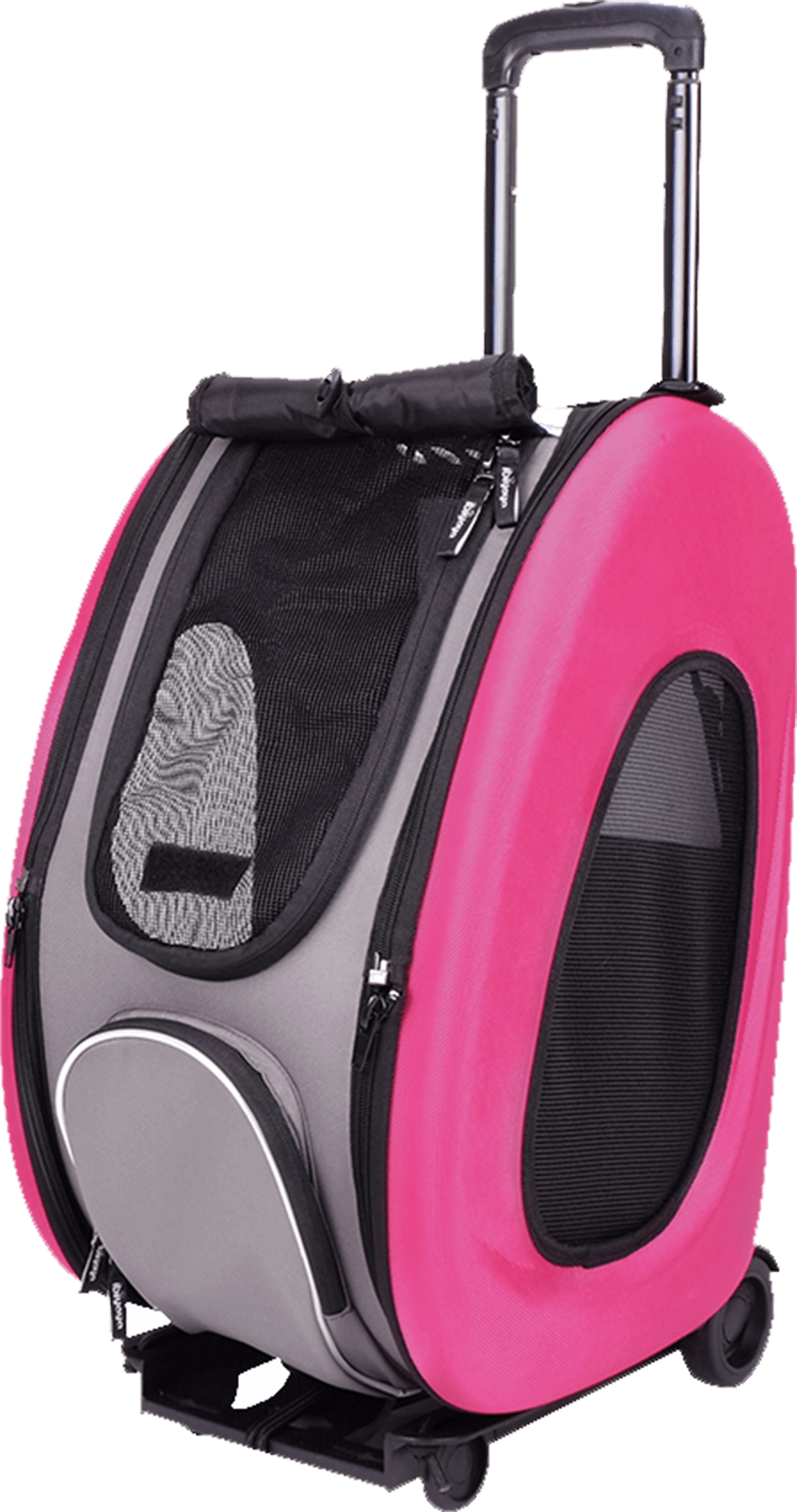 Ibiyaya Pet Carrier Ibiyaya EVA 4-in-1 Combo Pet Carrier on Wheels, Hot Pink