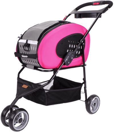 Ibiyaya Pet Carrier Ibiyaya EVA 5-in-1 Combo Pet Carrier, Pram & Backpack, Hot Pink