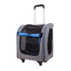 Ibiyaya Pet Carrier Ibiyaya Liso Backpack Trolley Pet Carrier on Wheels, Slate Sapphire
