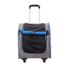 Ibiyaya Pet Carrier Ibiyaya Liso Backpack Trolley Pet Carrier on Wheels, Slate Sapphire