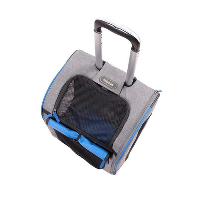 Ibiyaya Pet Carrier Ibiyaya Liso Backpack Trolley Pet Carrier on Wheels, Slate Sapphire