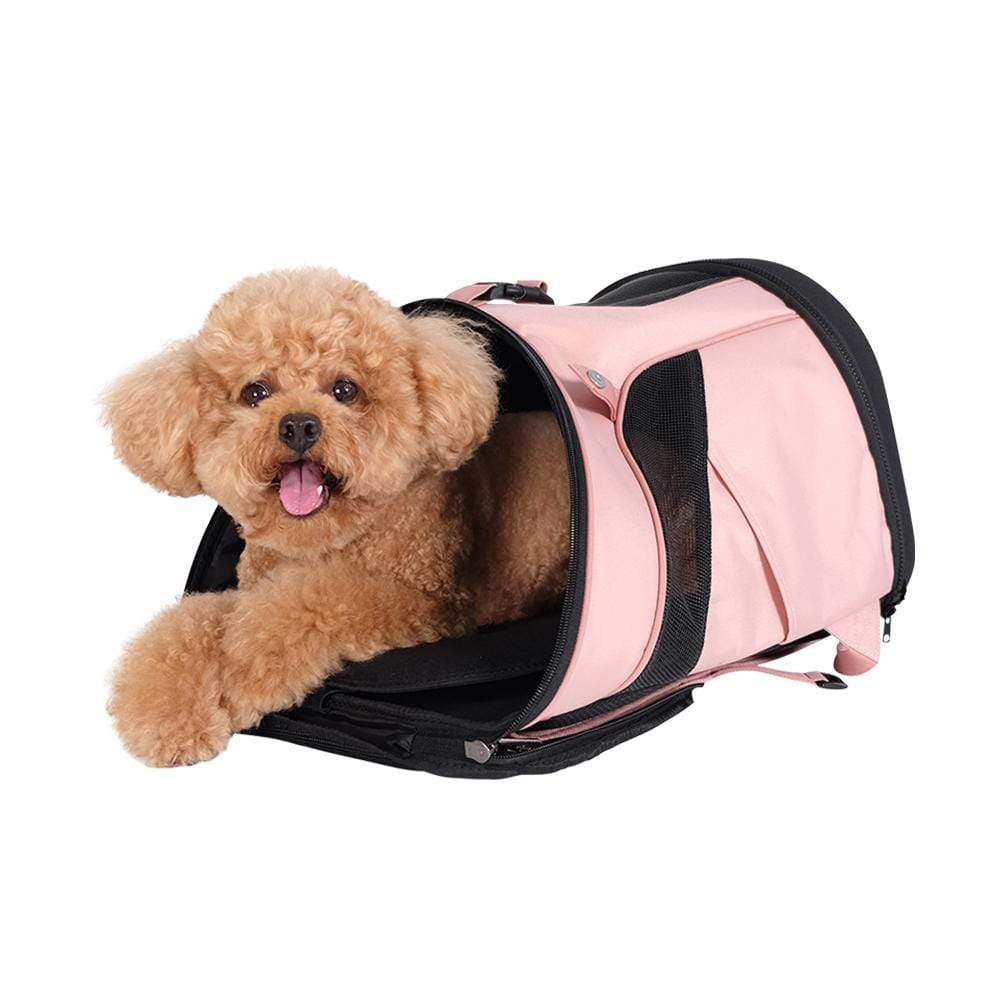 Ibiyaya UltralightPro Backpack Pet Carrier, Coral Pink Modern Pets