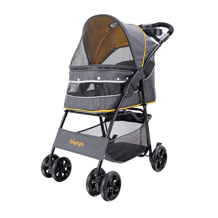 Ibiyaya Pet Pram Ibiyaya Cloud 9 Pet Stroller for Dogs & Cats up to 20kg, Mustard Yellow