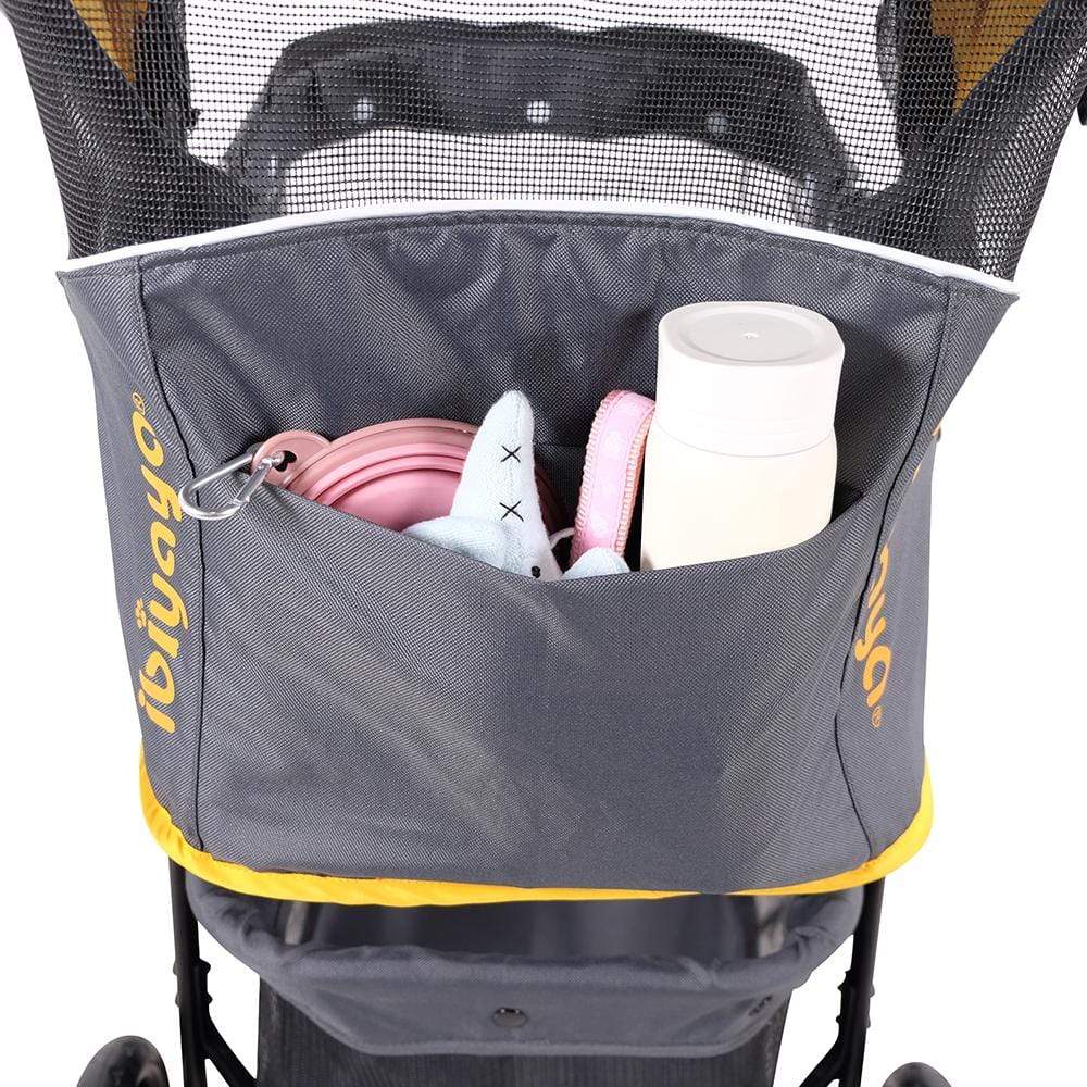 Ibiyaya Pet Pram Ibiyaya Cloud 9 Pet Stroller for Dogs & Cats up to 20kg, Mustard Yellow