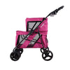 Ibiyaya Pet Pram Ibiyaya Double Decker Dog Cat Bus Pet Pram, Red Violet
