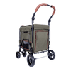 Ibiyaya Pet Pram Ibiyaya Gentle Giant Pet Wagon Dog Cat Pram Carrier, Army Green