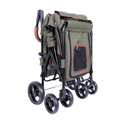 Ibiyaya Pet Pram Ibiyaya Gentle Giant Pet Wagon Dog Cat Pram Carrier, Army Green