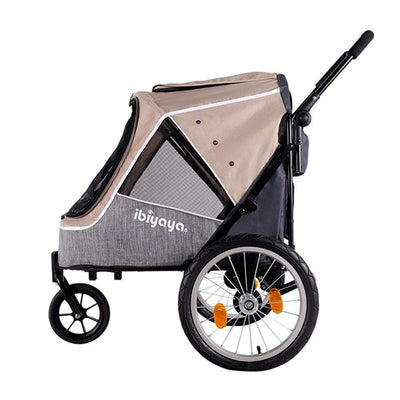Ibiyaya Pet Pram Ibiyaya Happy Pet Trailer V2, Bike Trailer & Jogger for Dogs, Latte