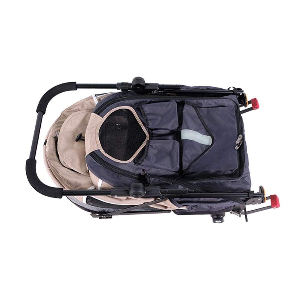 Ibiyaya Pet Pram Ibiyaya Happy Pet Trailer V2, Bike Trailer & Jogger for Dogs, Latte