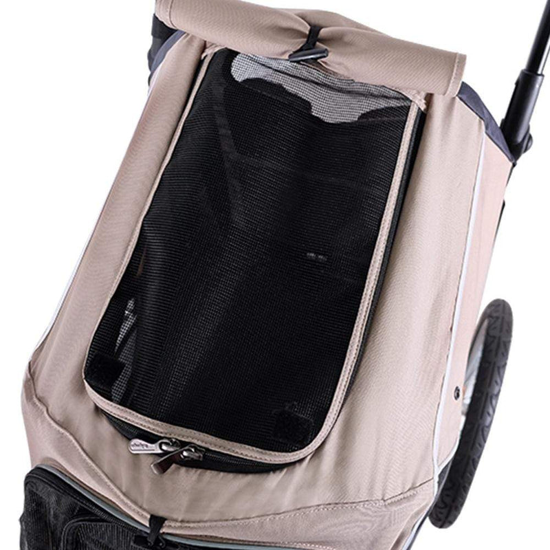 Ibiyaya Pet Pram Ibiyaya Happy Pet Trailer V2, Bike Trailer & Jogger for Dogs, Latte