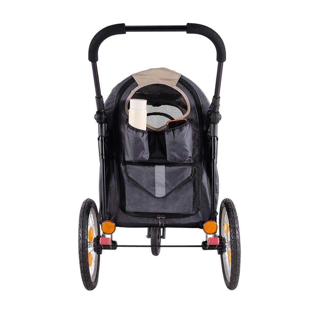 Ibiyaya Pet Pram Ibiyaya Happy Pet Trailer V2, Bike Trailer & Jogger for Dogs, Latte