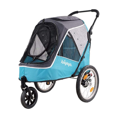 Ibiyaya Pet Pram Ibiyaya Happy Pet Trailer V2, Bike Trailer & Jogger for Dogs, Ocean Blue