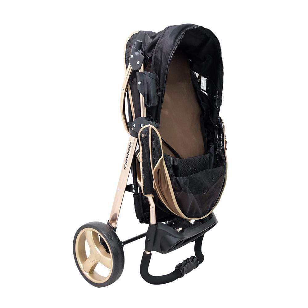 Ibiyaya Pet Pram Ibiyaya Monarch Premium Pet Jogger Stroller, Luxury Gold