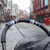 Ibiyaya Pet Pram Ibiyaya Pet Stroller Handle Cover, Blue Stripes