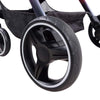 Ibiyaya Pet Pram Retro Luxe Pet Stoller for Cats & Dogs Up to 35Kg, Prism Black