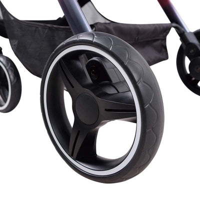 Ibiyaya Pet Pram Retro Luxe Pet Stoller for Cats & Dogs Up to 35Kg, Prism Black